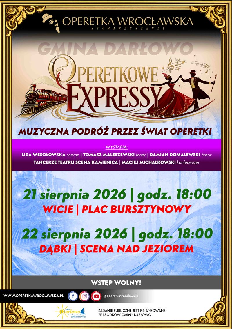 Operetkowe Expressy Gmina Darłowo - plakat_1