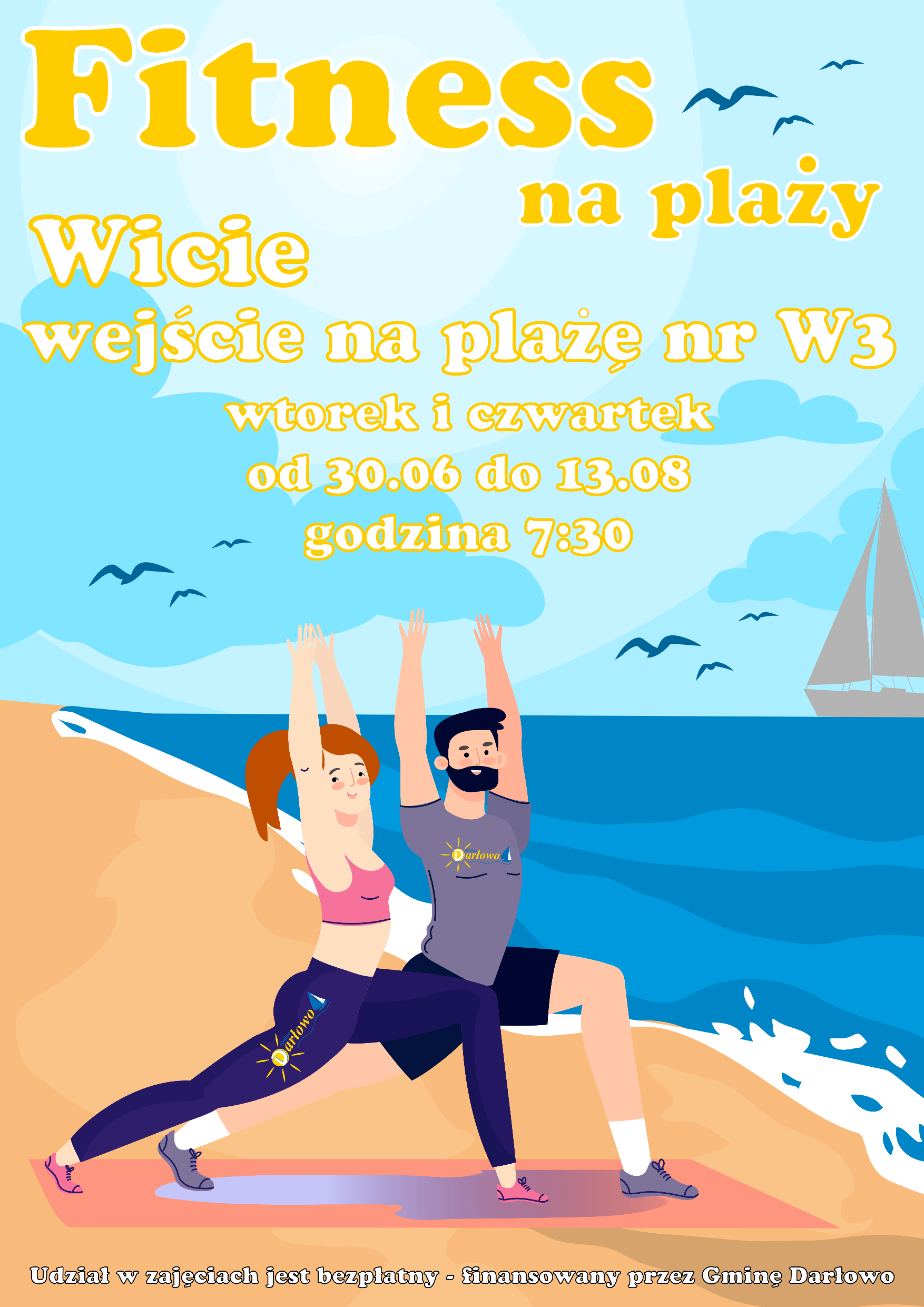 fitness na plaży wicie